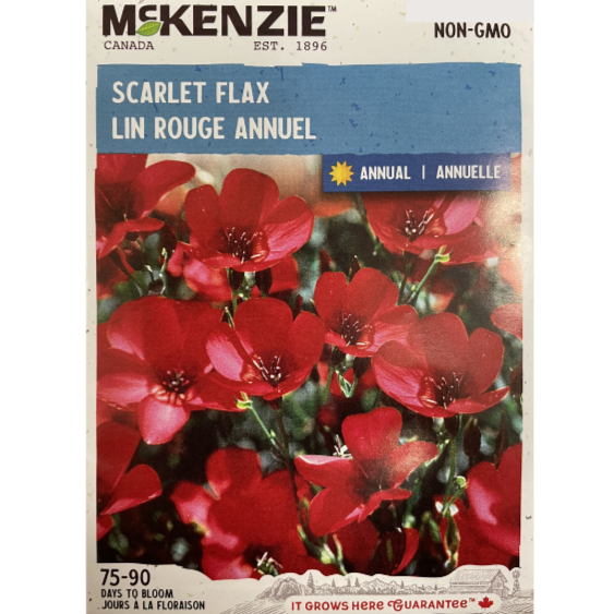 McKenzie Seed Scarlet Flax Pkg
