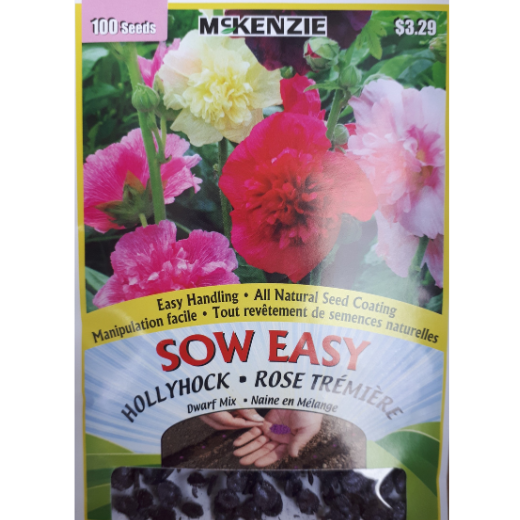 McKenzie Sow Easy Seeds Hollyhock Dwarf Mix