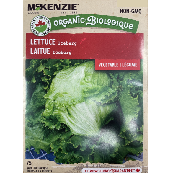 McKenzie Seed Organic Lettuce Iceberg Pkg