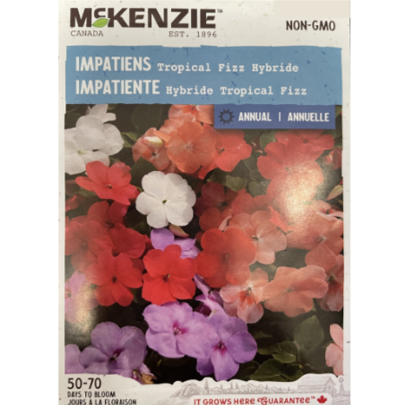 McKenzie Seed Impatiens Tropical Fizz Hybrid Pkg