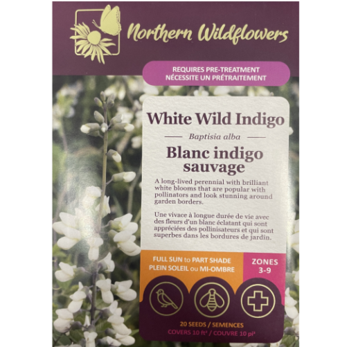 Northern Wildflowers White Wild Indigo Pkg