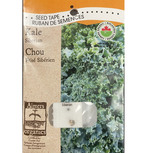 Aimers Organic Kale Siberian Seed Tape Pkg