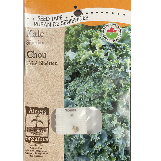 Aimers Organics Seed Tape Kale Siberian Pkg.