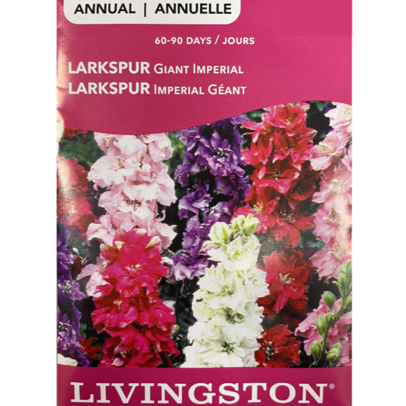 Livingston Seeds Larkspur Giant Imperial Pkg