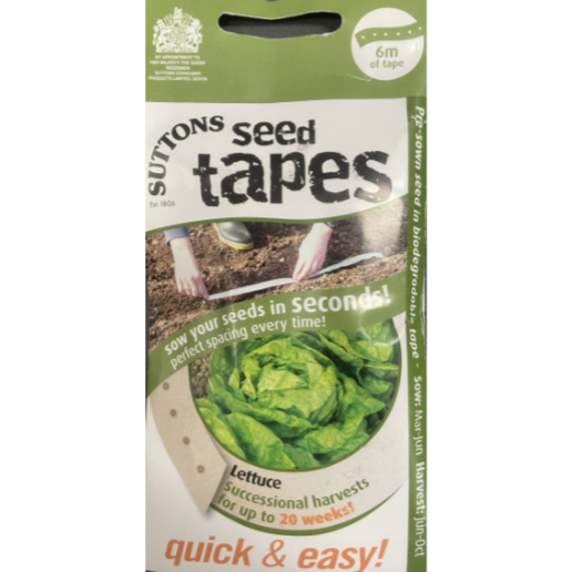 Suttons Seed Tape Lettuce Successional Harvests