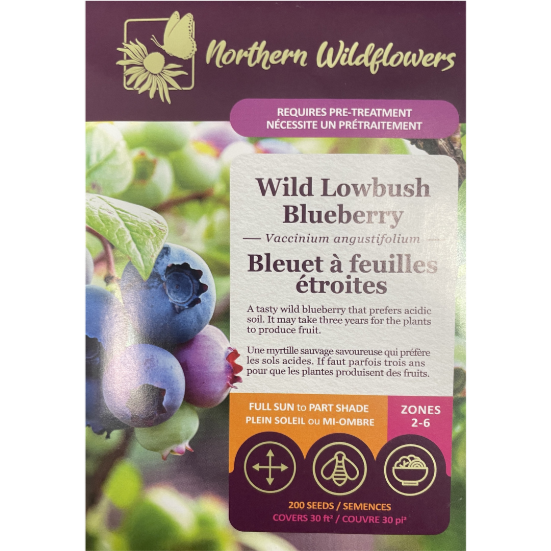 Northern Wildflowers Blueberry Lowbush Pkg.