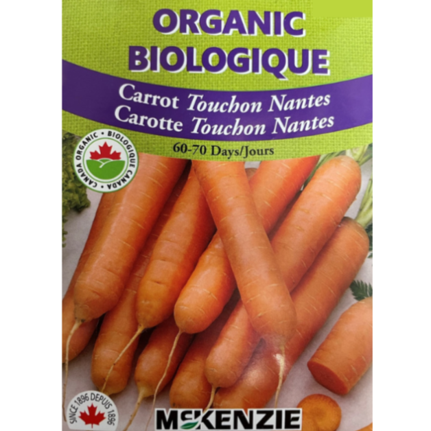 McKenzie Organic Seeds Carrot Touchon Nantes Pkg