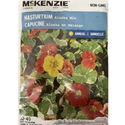 McKenzie Seed Nasturtium Alaska Mix Pkg
