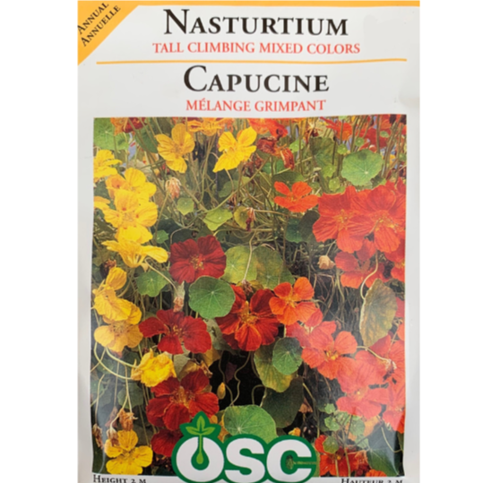 OSC Seeds Nasturtium Tall Climbing Mixed Colours Pkg