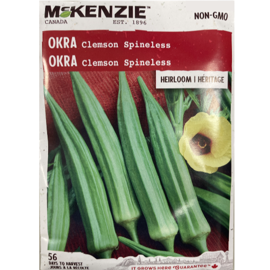 McKenzie Seed Okra Clemson Spineless Pkg