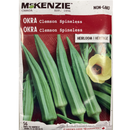 McKenzie Seed Okra Clemson Spineless Pkg.