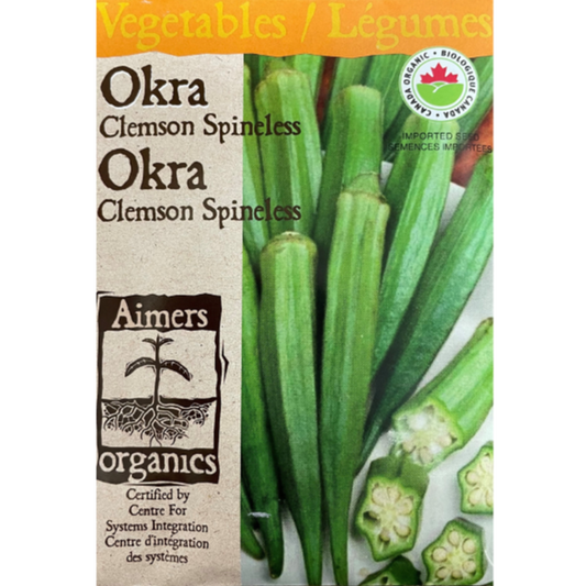 Aimers Organics Okra Clemson Spineless