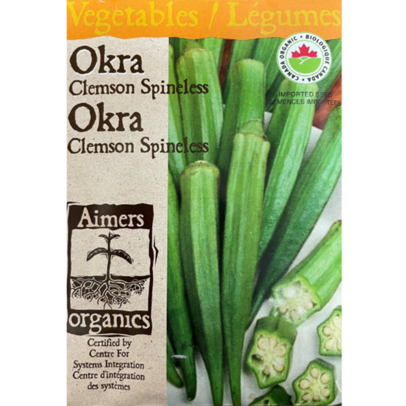 Aimers Organics Okra Clemson Spineless