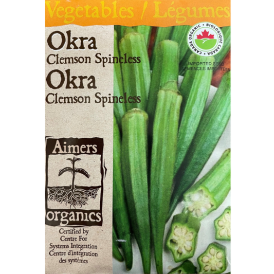 Aimers Organics Okra Clemson Spineless Pkg.