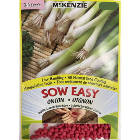 McKenzie Sow Easy Seeds Onion White Lisbon Bunching