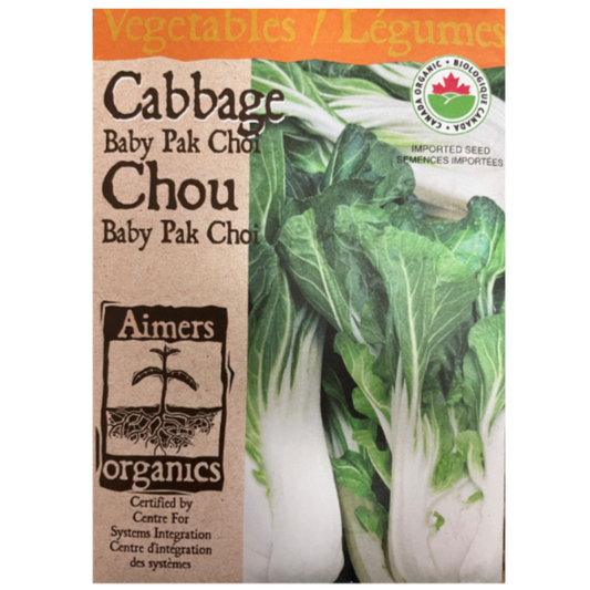 Aimers Organics Cabbage Baby Pak Choi Pkg.