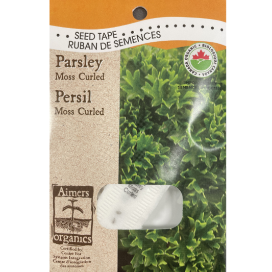 Aimers Organics Seed Tape Parsley Moss Curled Pkg.