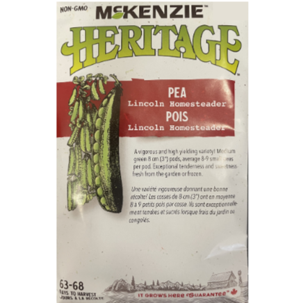 McKenzie Heritage Seed Pea Lincoln Homesteader Pkg