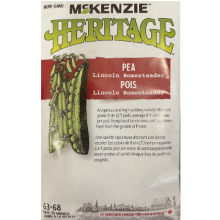 McKenzie Heritage Seed Pea Lincoln Homesteader Pkg.
