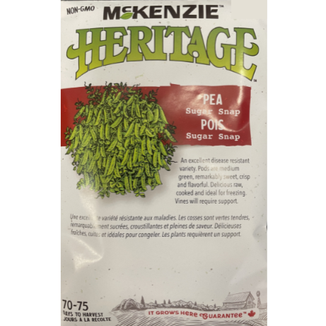 McKenzie Heritage Seed Pea Sugar Snap Pkg