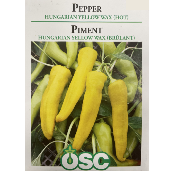 OSC Seeds Pepper Hungarian Yellow Hot Wax Hot Pkg