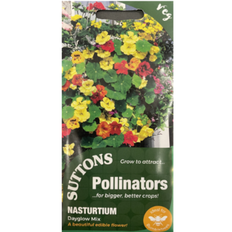 Suttons Seed Pollinators Nasturtium Dayglow Mix