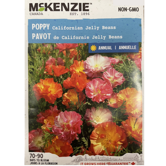 McKenzie Seed Poppy Californian Jelly Beans Pkg