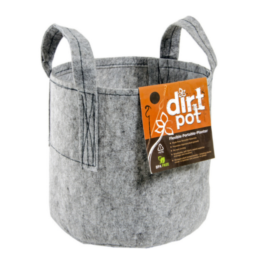 Hydrofarm Dirt Pot Flexible Fabric Planters - With Handles