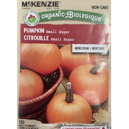 McKenzie Organic Seeds Pumpkin Small Sugar Pkg