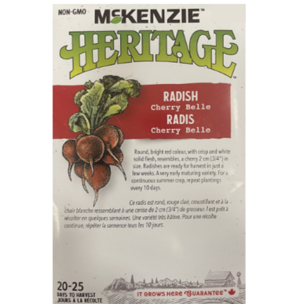 McKenzie Heritage Seed Radish Cherry Belle Pkg