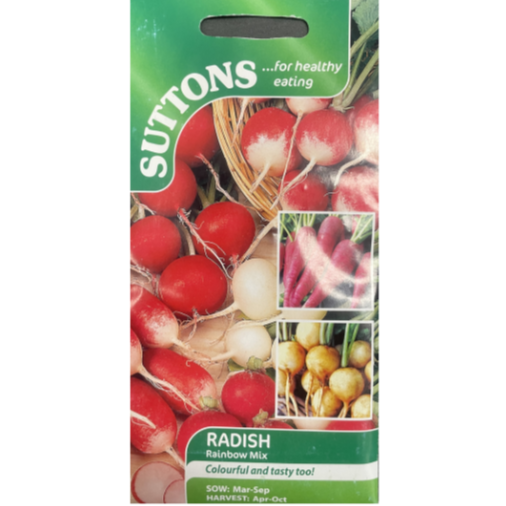 Suttons Seed Radish Rainbow Mix Pkg.