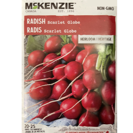 McKenzie Seed Radish Scarlet Globe Pkg.