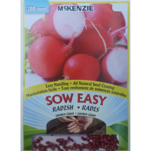 McKenzie Sow Easy Seeds Radish Garden Giant