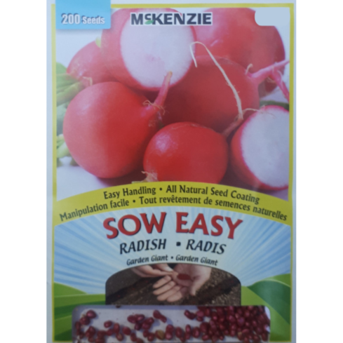 McKenzie Sow Easy Seed Radish Garden Giant