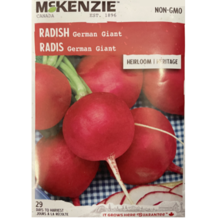 McKenzie Seed Radish German Giant Pkg