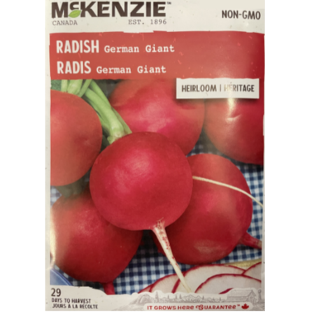 McKenzie Seed Radish German Giant Pkg.