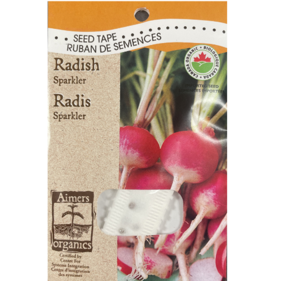 Aimers Organics Radish Sparkler Seed Tape