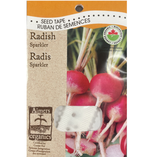Aimers Organics Radish Sparkler Seed Tape