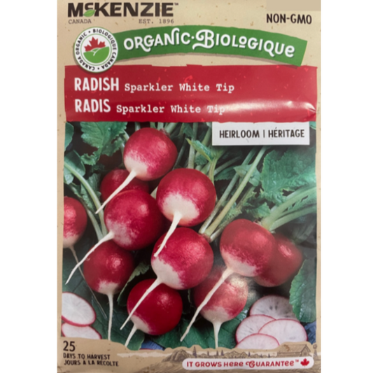 McKenzie Organic Seed Radish Sparkler White Tip Pkg.