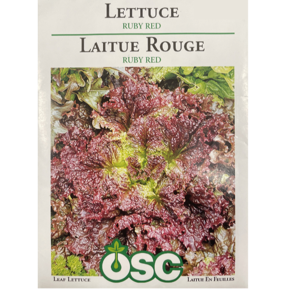 OSC Seeds Lettuce Ruby Red Pkg