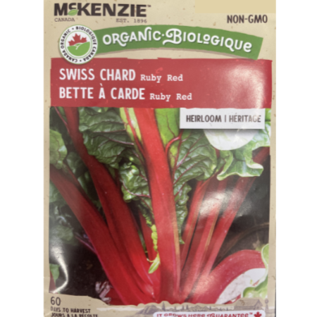 McKenzie Organic Seed Swiss Chard Ruby Red Pkg.