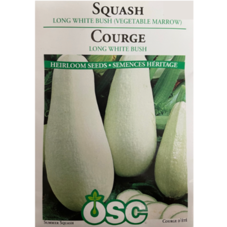 OSC Seeds Squash Long White Bush Vegetable Marrow Pkg.