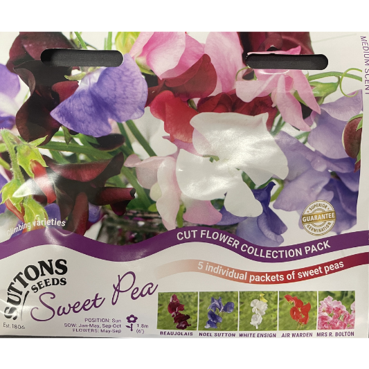 Suttons Seed Sweet Pea Cut Flower Collection Pack