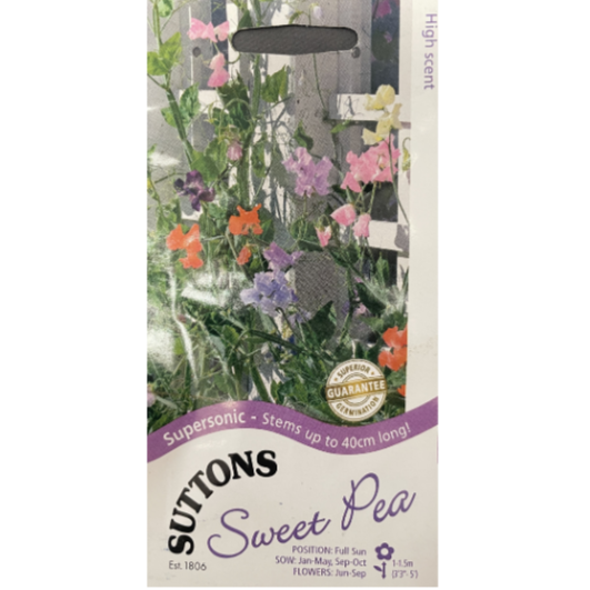 Suttons Seed Sweet Pea Supersonic