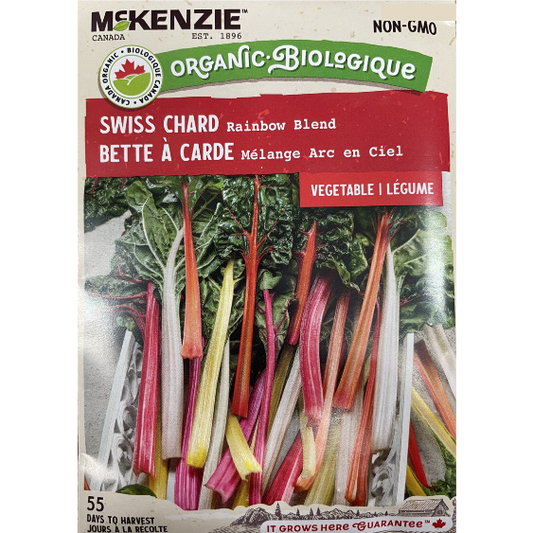 McKenzie Organic Seeds Swiss Chard Rainbow Blend Pkg