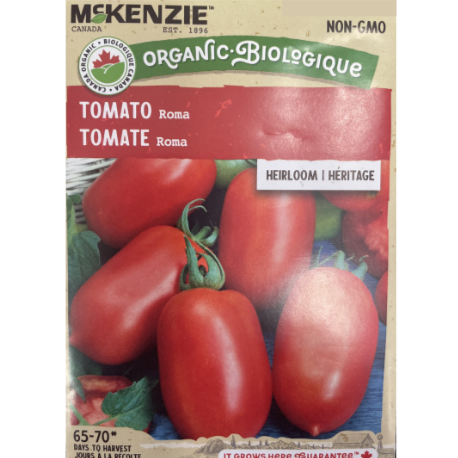McKenzie Organic Seed Tomato Roma Pkg.