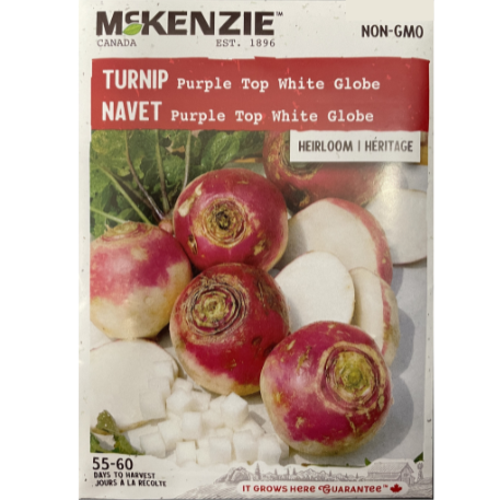 McKenzie Seed Turnip Purple Top White Globe Pkg