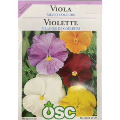 OSC Seeds Viola Mixed Colours Pkg.