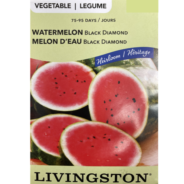 Livingston Seeds Watermelon Black Diamond Pkg