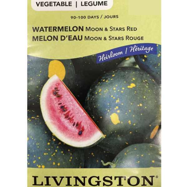 Livingston Seeds Watermelon Moon and Stars Red Pkg